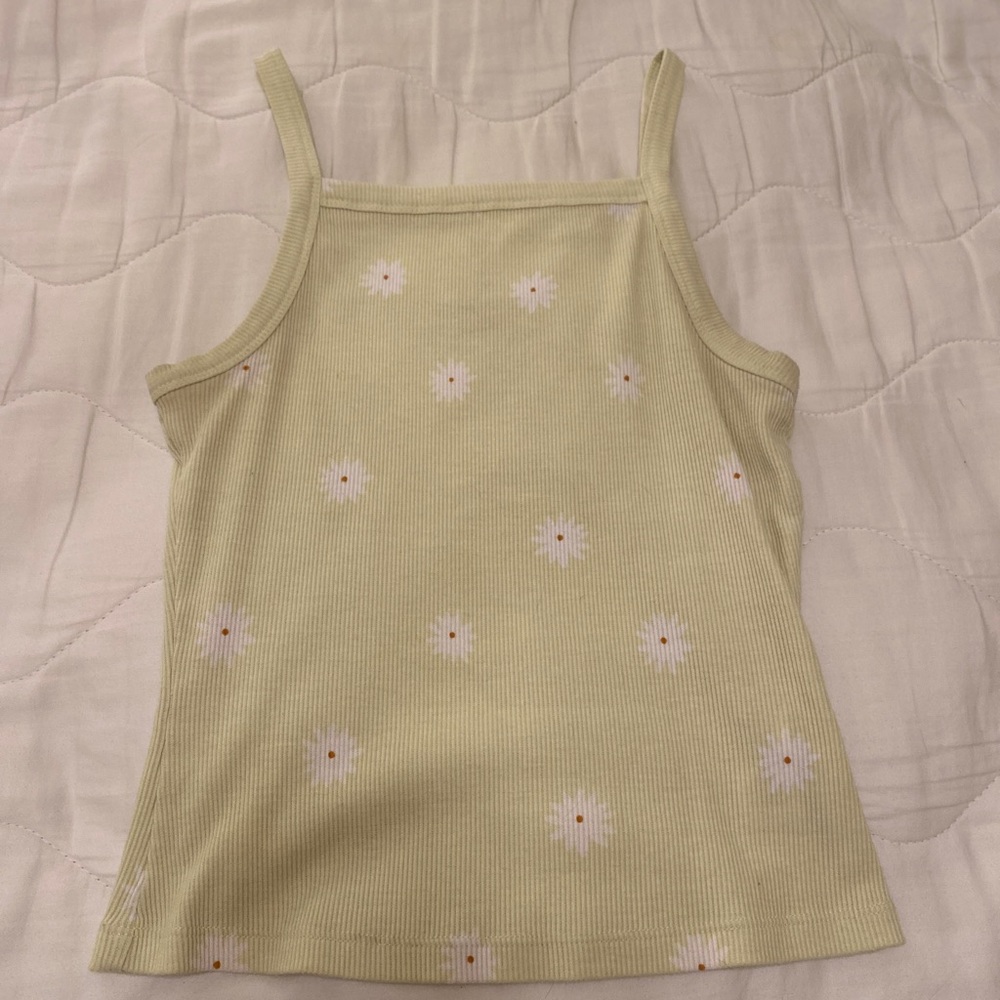 Floral Ribbed Tank Top